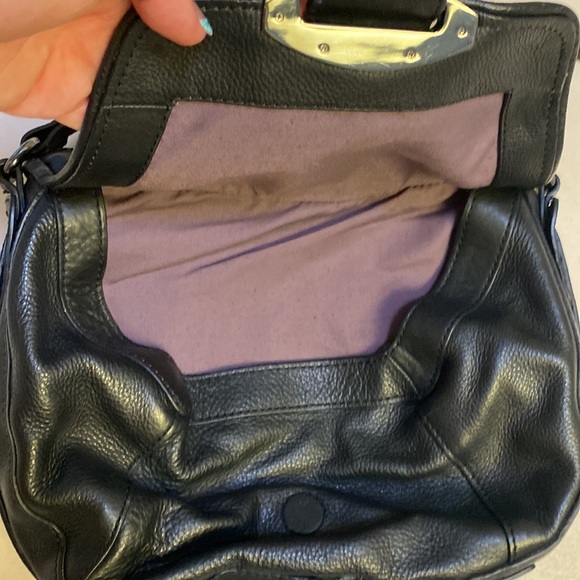 Kooba Black Leather Crossbody Purse Bag Satchel - Picture 3 of 11